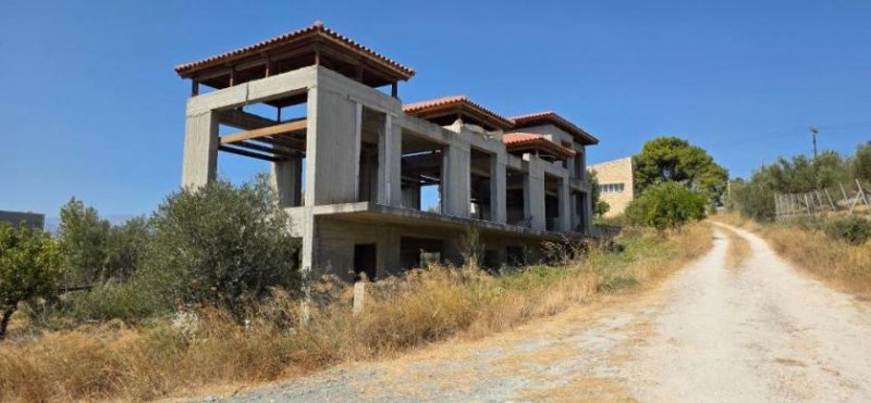 Gournes Kreta, Gournes: Wohn- und Geschäftsimmobilie im Rohbau zu verkaufen Gewerbe kaufen